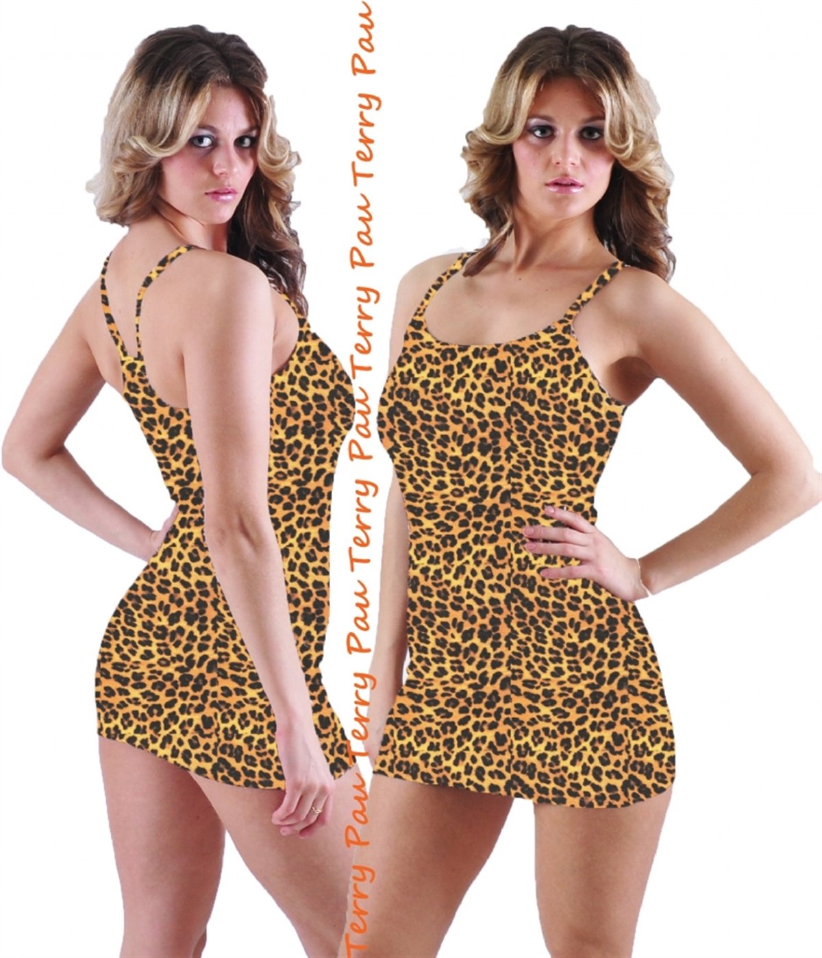 Terry Pau TP101204 Leopar Tank Top Elbise