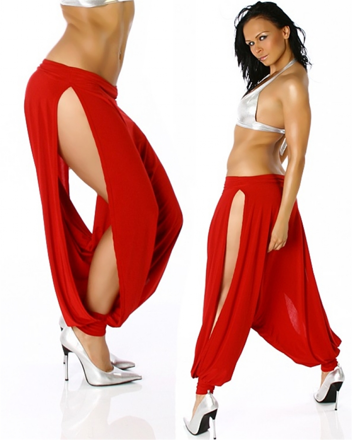 Terry Pau TP100911 Derin Yırtmaçlı Pantalon