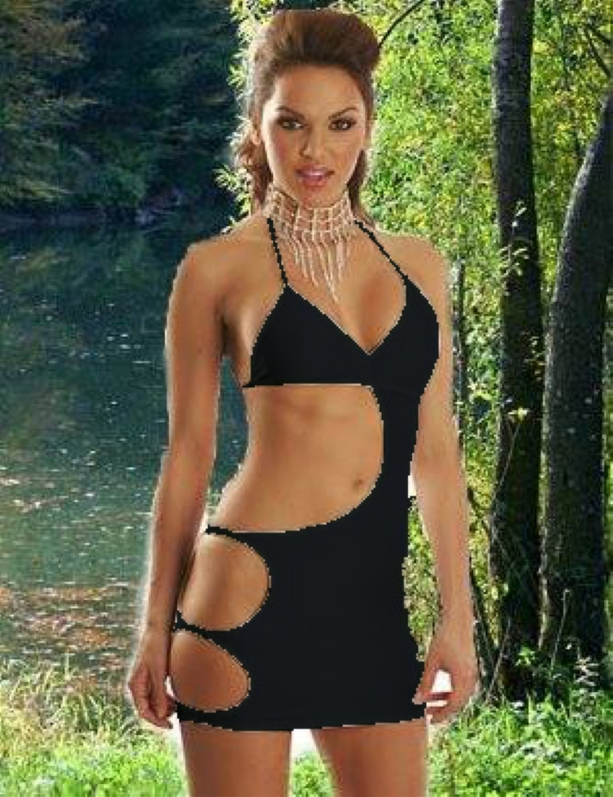 Terry Pau TP060785 Dekolteli Seksi Elbise