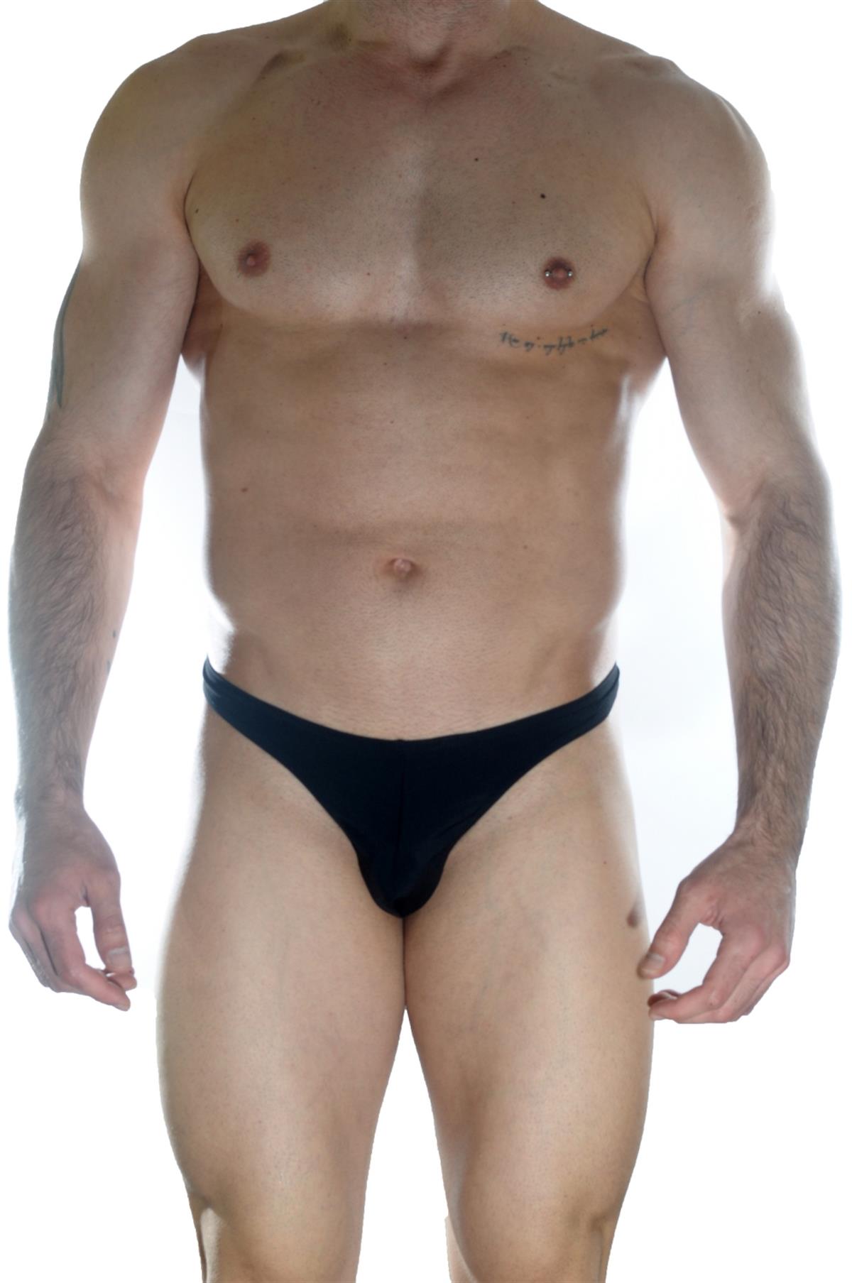 Don Moris Erkek Arkası Metalli Siyah String