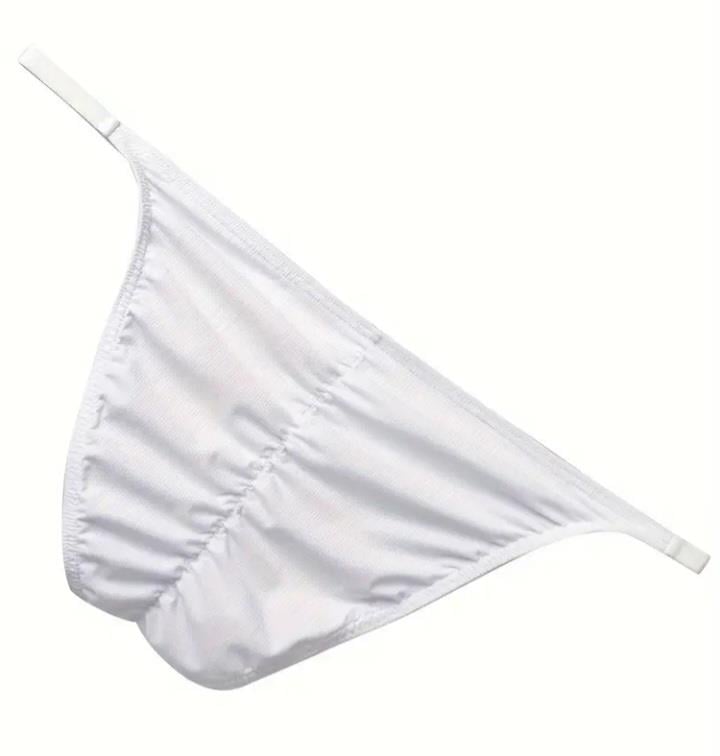 Erkek Beyaz Büzgülü Slip İç Giyim