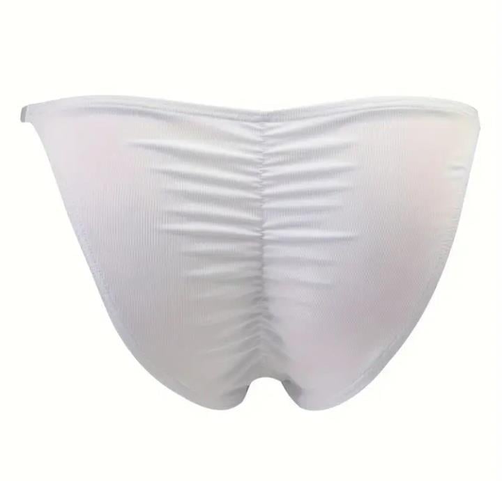 Erkek Beyaz Büzgülü Slip İç Giyim