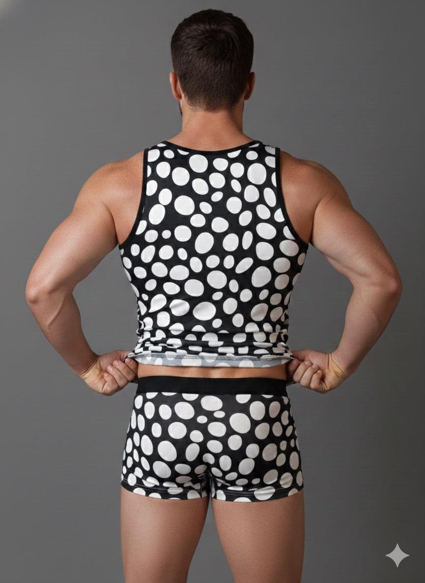 Erkek Desenli Tank Top Boxer Takımı