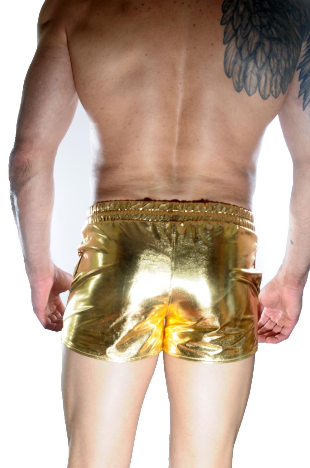 Erkek Gold Lame Short 
