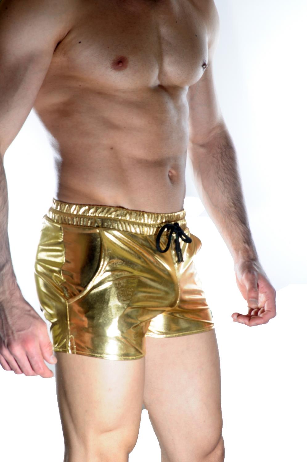 Erkek Gold Lame Short 