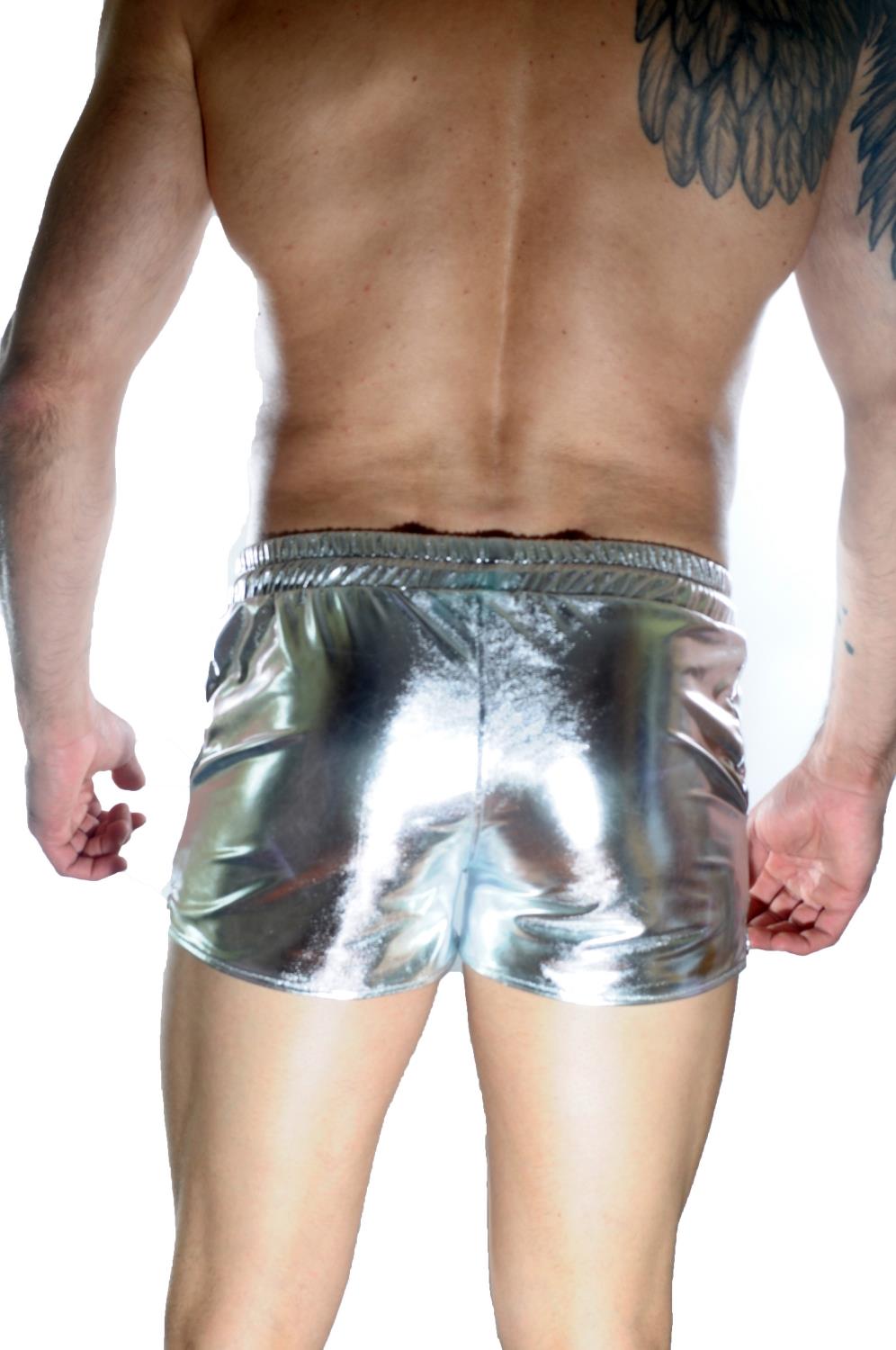 Erkek Gümüş Lame Short