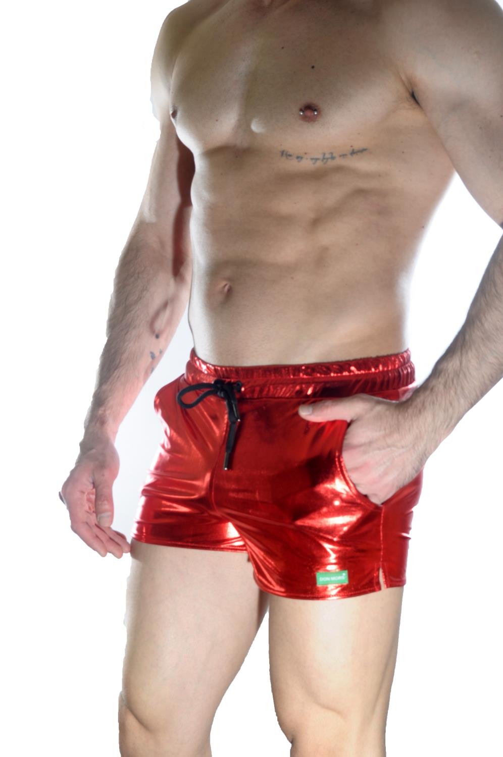 Erkek Kırmızı Lame Short