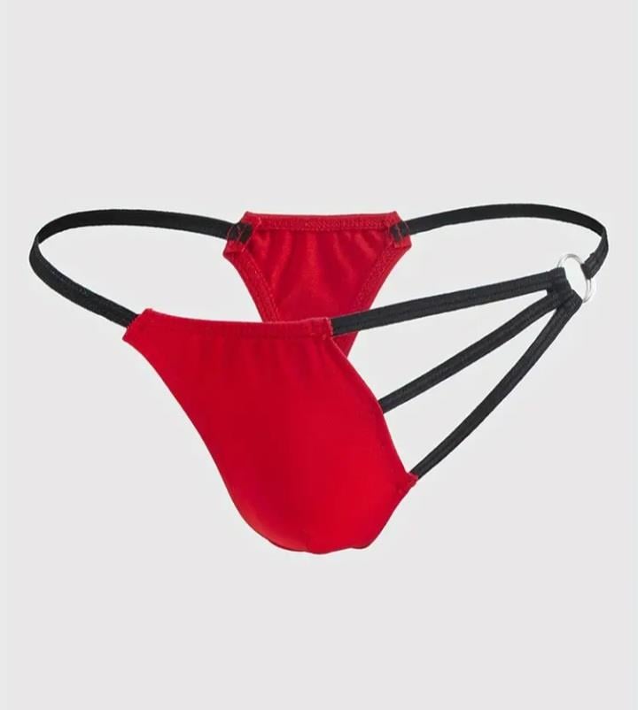 Erkek Kırmızı Metalli Tanga İç Giyim