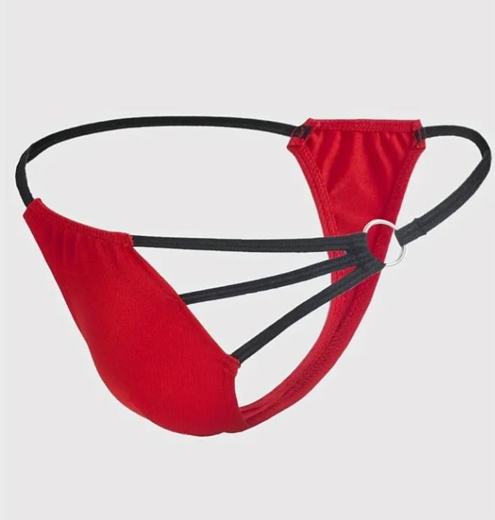 Erkek Kırmızı Metalli Tanga İç Giyim