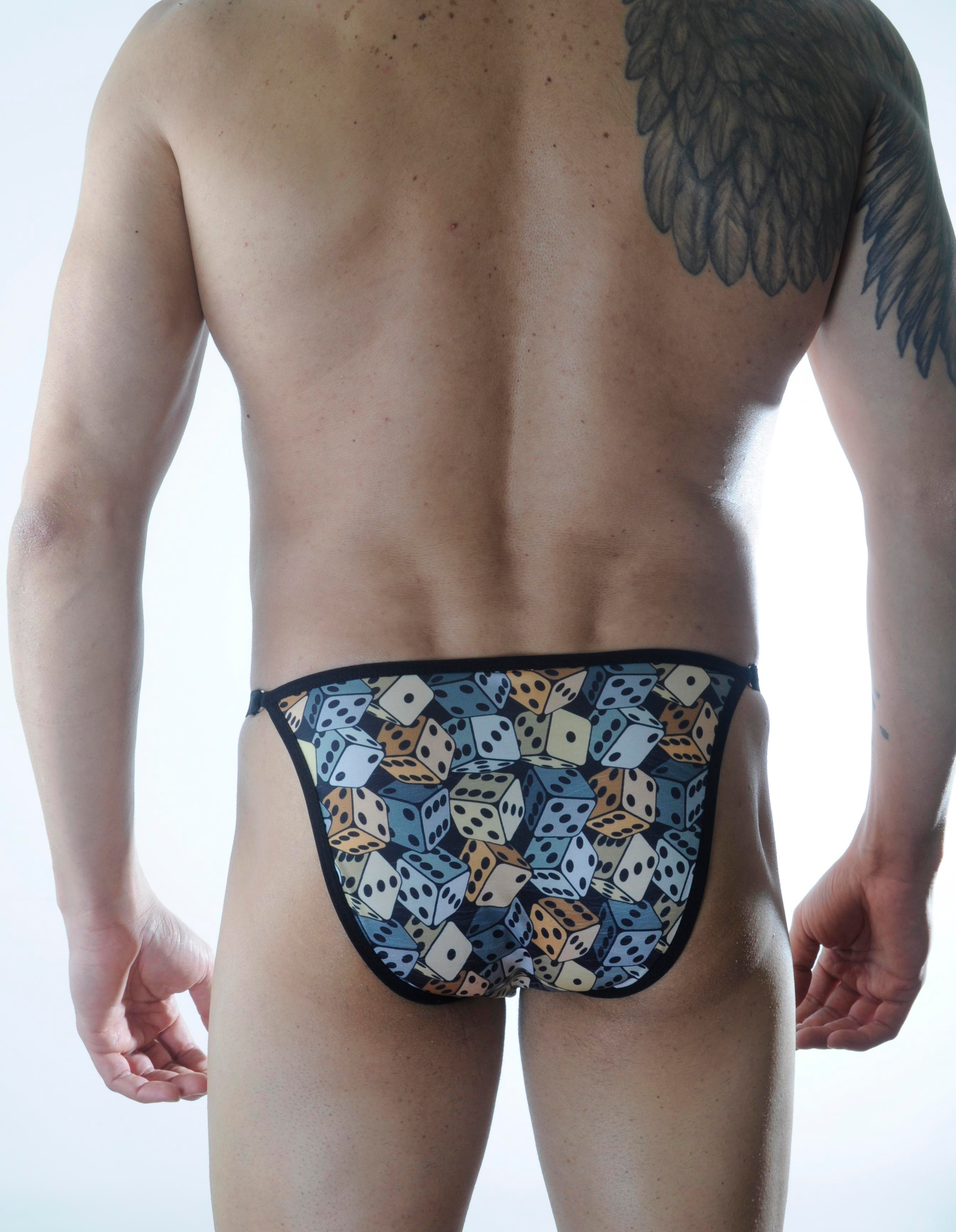 Erkek Metalli Zar Desenli Slip Çamaşır