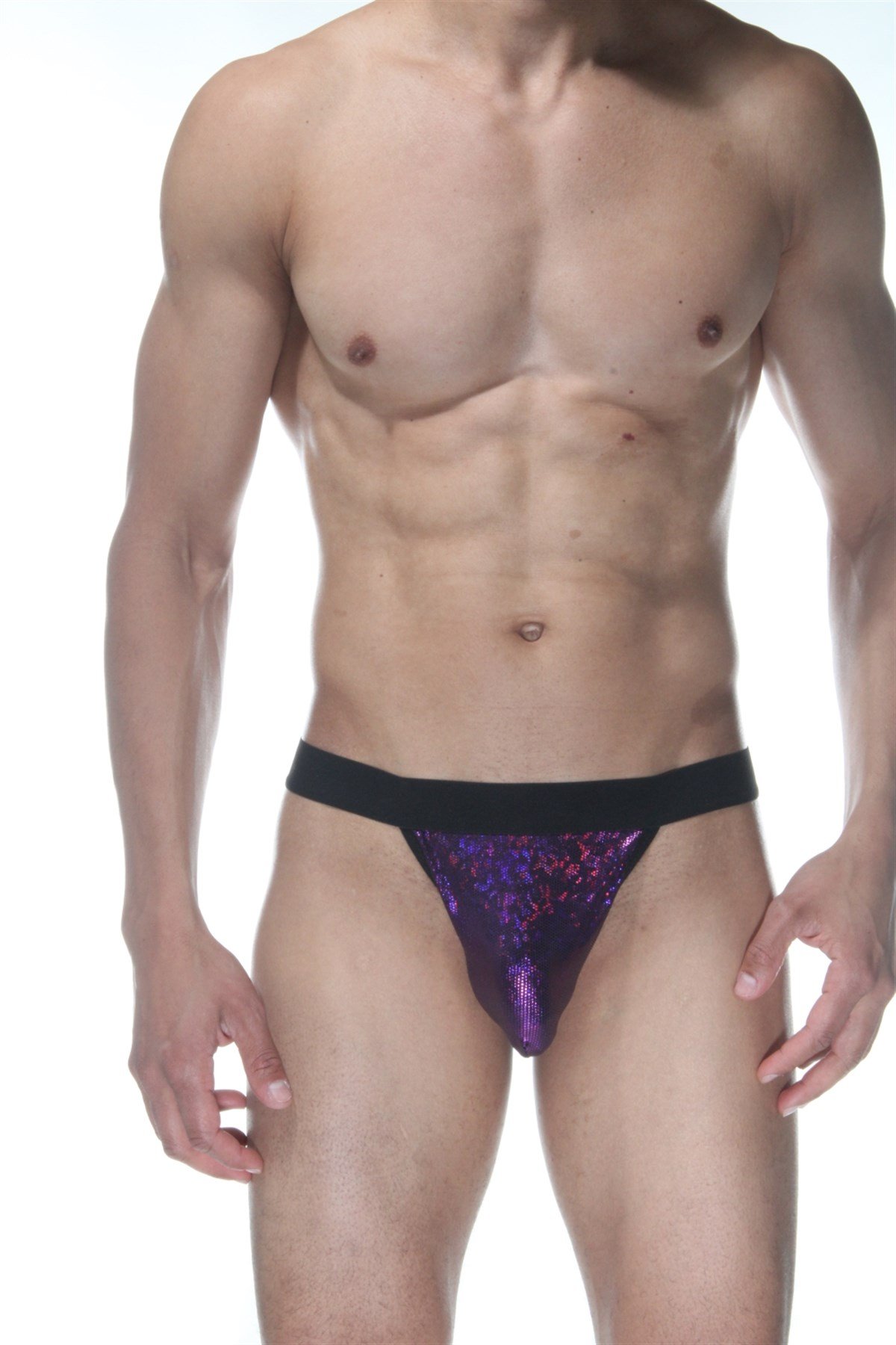 Simli Mor Erkek Tangası