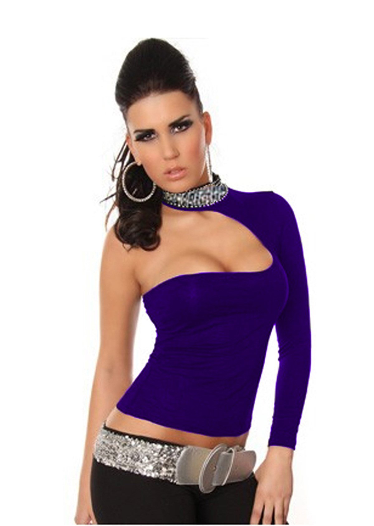 Terry Pau TP101432 Pul Payet Aksesuarlı Bluz