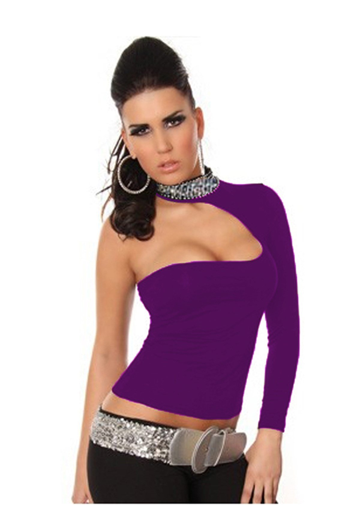 Terry Pau TP101432 Pul Payet Aksesuarlı Bluz