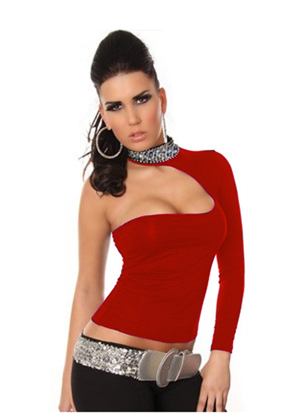 Terry Pau TP101432 Pul Payet Aksesuarlı Bluz