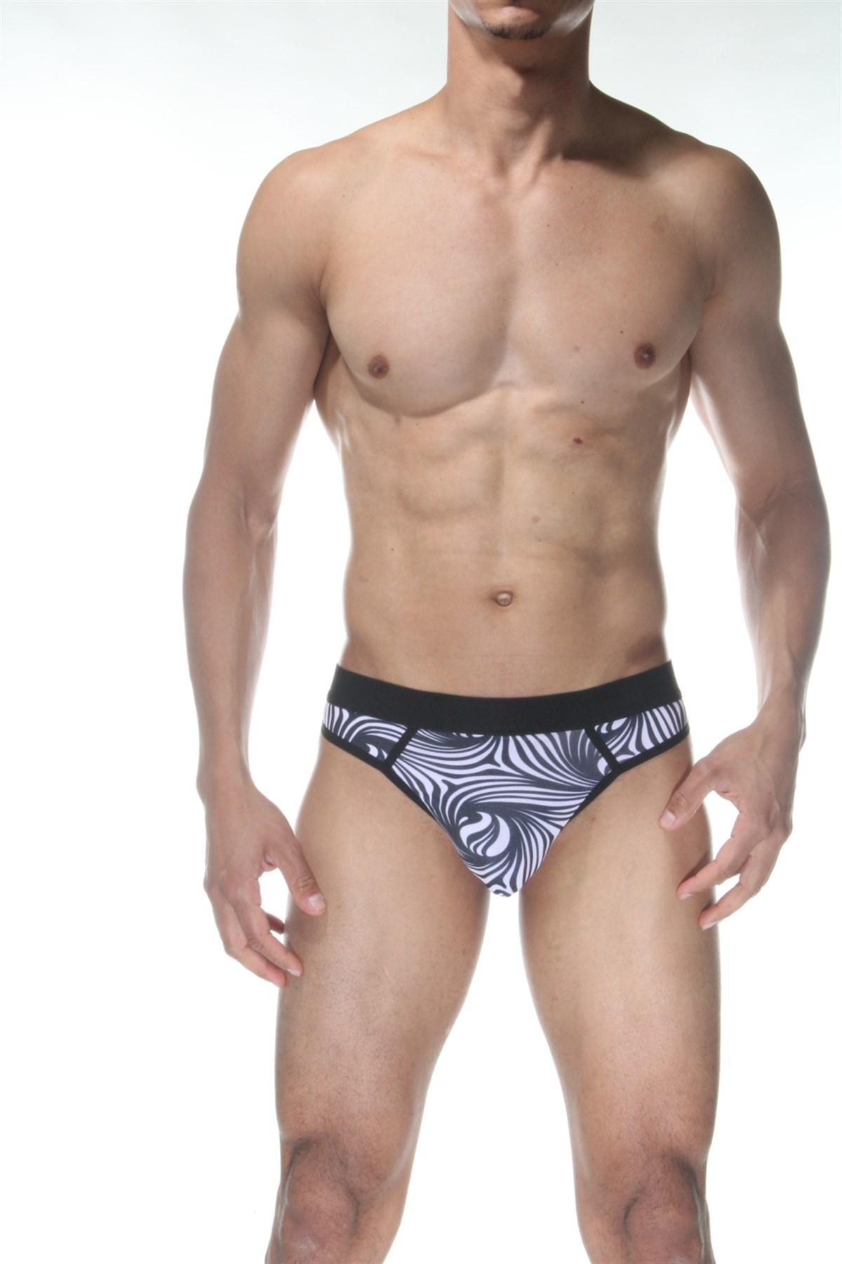 Zebra Desenli Erkek Tangası