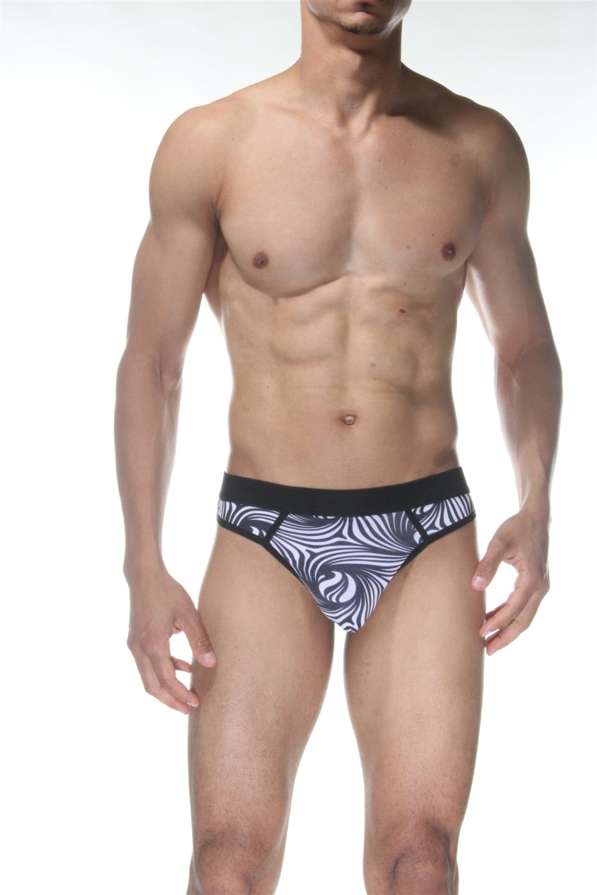 Zebra Desenli Erkek Tangası