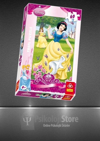 60 Parça Puzzle Pamuk Prenses ve Kelebekler