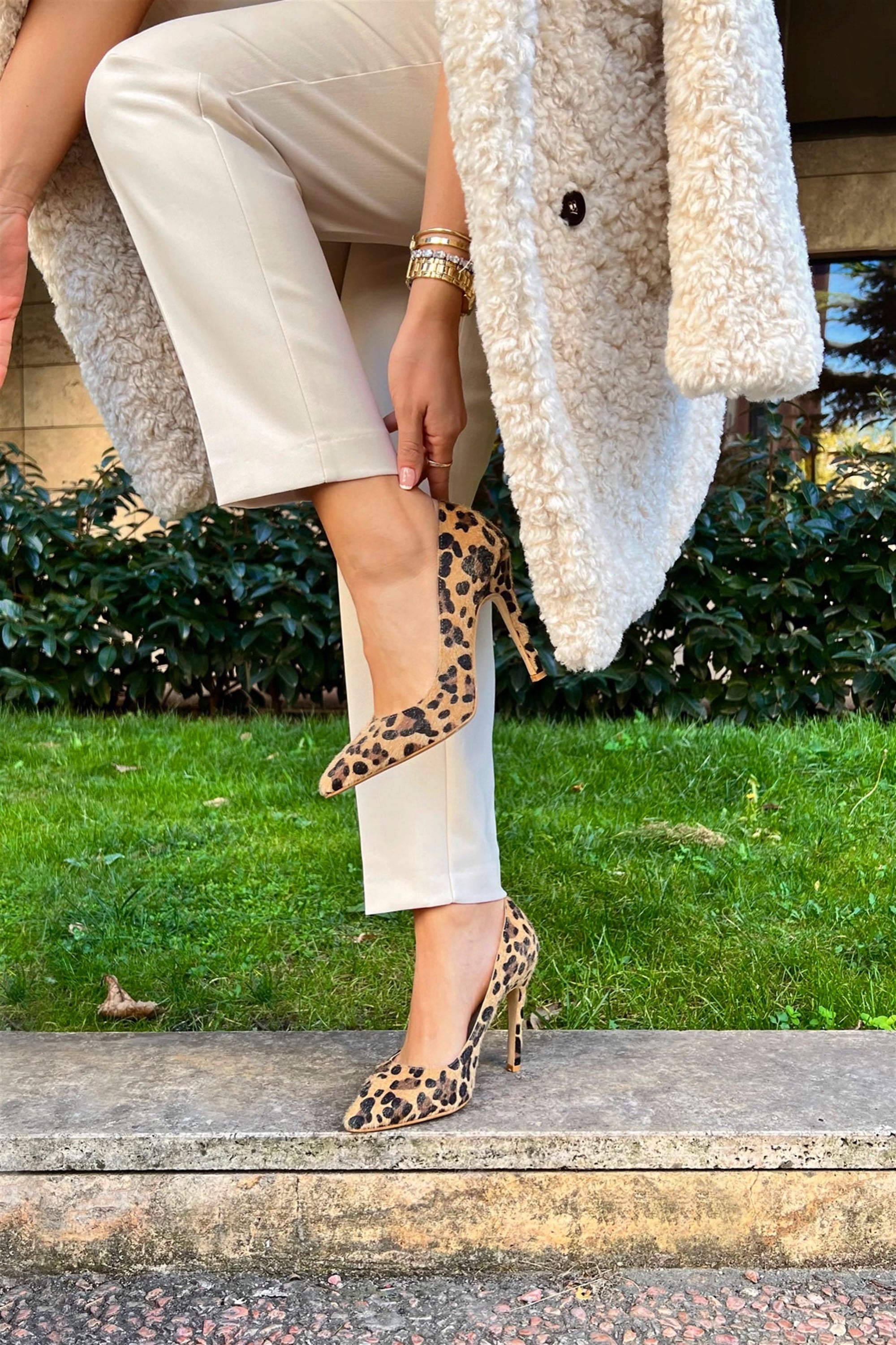 Samira Leopar Stiletto Ayakkabı