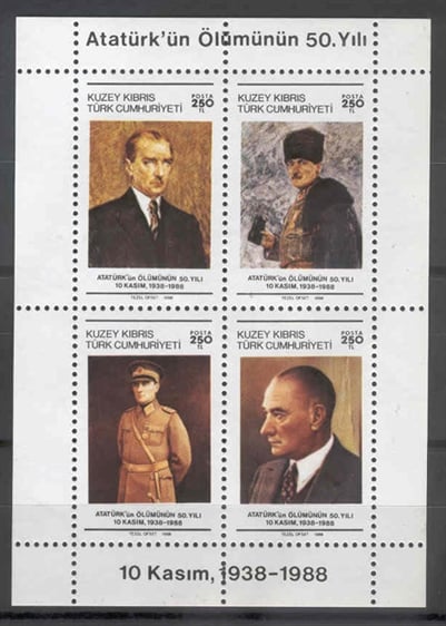 0089 Atatürk'ün Ölümünün 50.Yılı Özel Blok