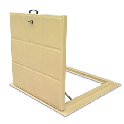 POLYESTER DEPO KAPAĞI BETON ÜZERİ 90x90 cm