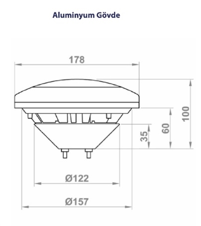 PAR56 SMD LED AMPULLER - ALÜMİNYUM GÖVDELİ