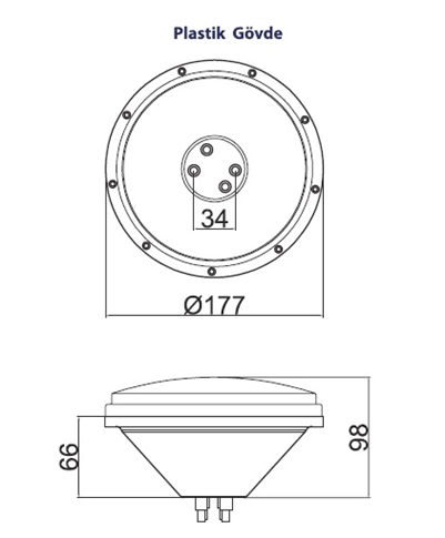 PAR56 SMD LED AMPULLER - ABS PLASTİK GÖVDELİ
