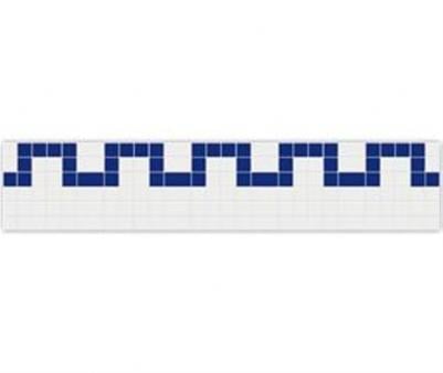 PORSELEN SERAMİN BORDÜRLER 5x5 cm KOBALT-BEYAZ