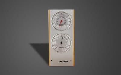 ALÜMİNYUM KAPLAMALI TERMOMETRE HİGROMETRE KOMBİN