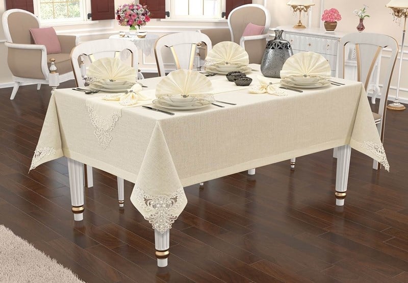 Linen Masa Örtüsü Takımı 