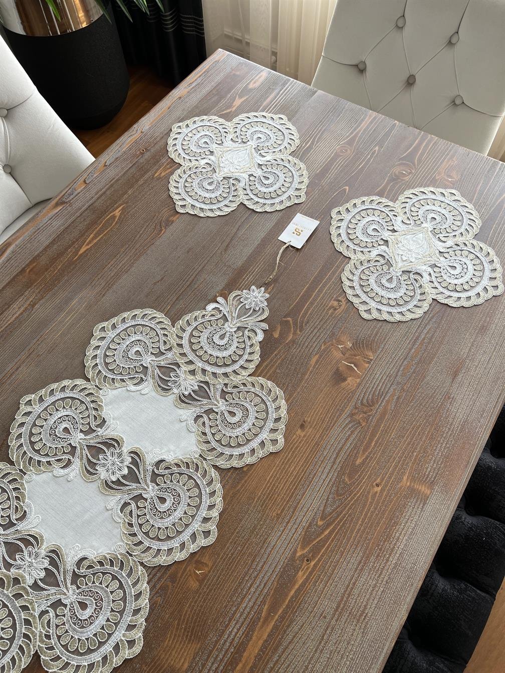 Alivya Model Yatak Odası Takımı Gardenya Keten Kumaş Kırık Beyaz Rengi