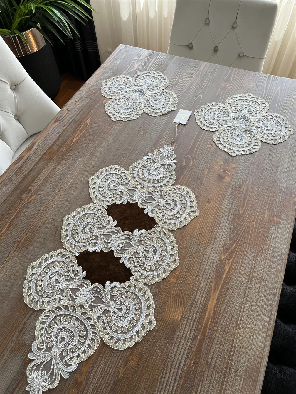 Alivya Model Yatak Odası Takımı İpek Kadife Kumaş Kahverengi