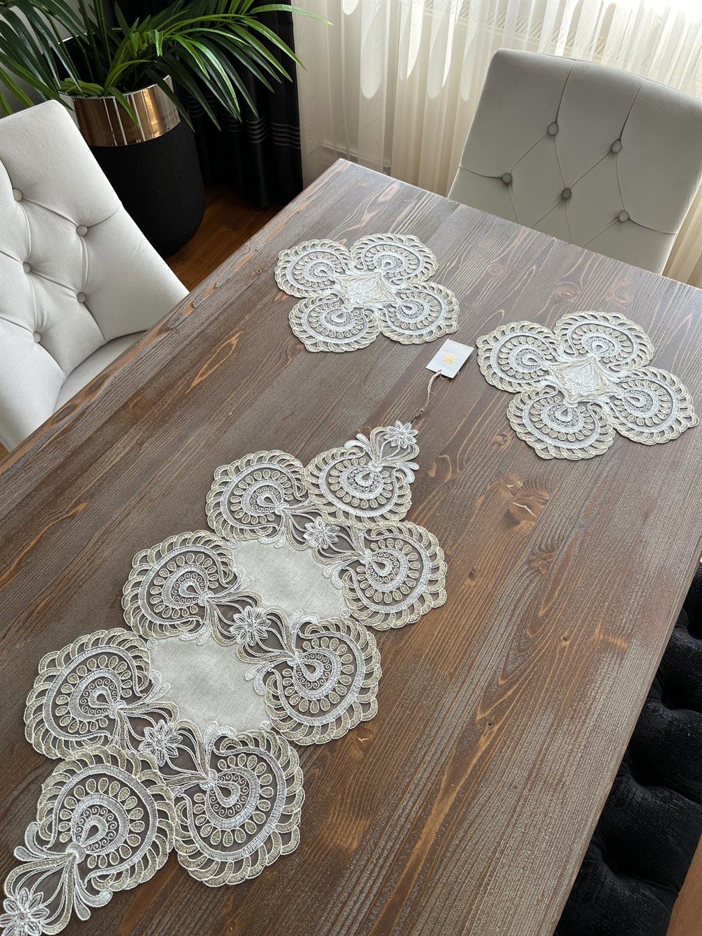 Alivya Model Yatak Odası Takımı Linen Kumaş Taş Rengi