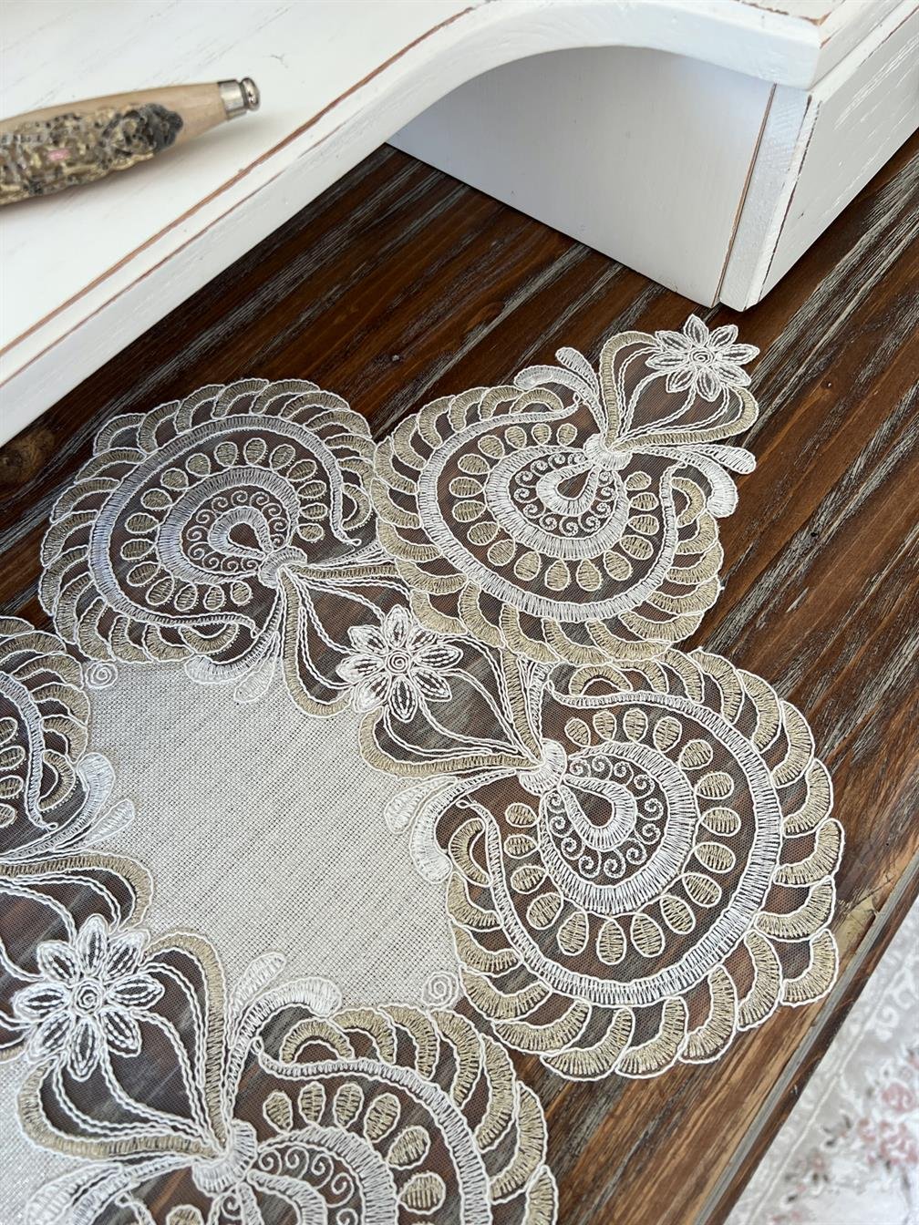 Alivya Model Yatak Odası Takımı Linen Kumaş Taş Rengi
