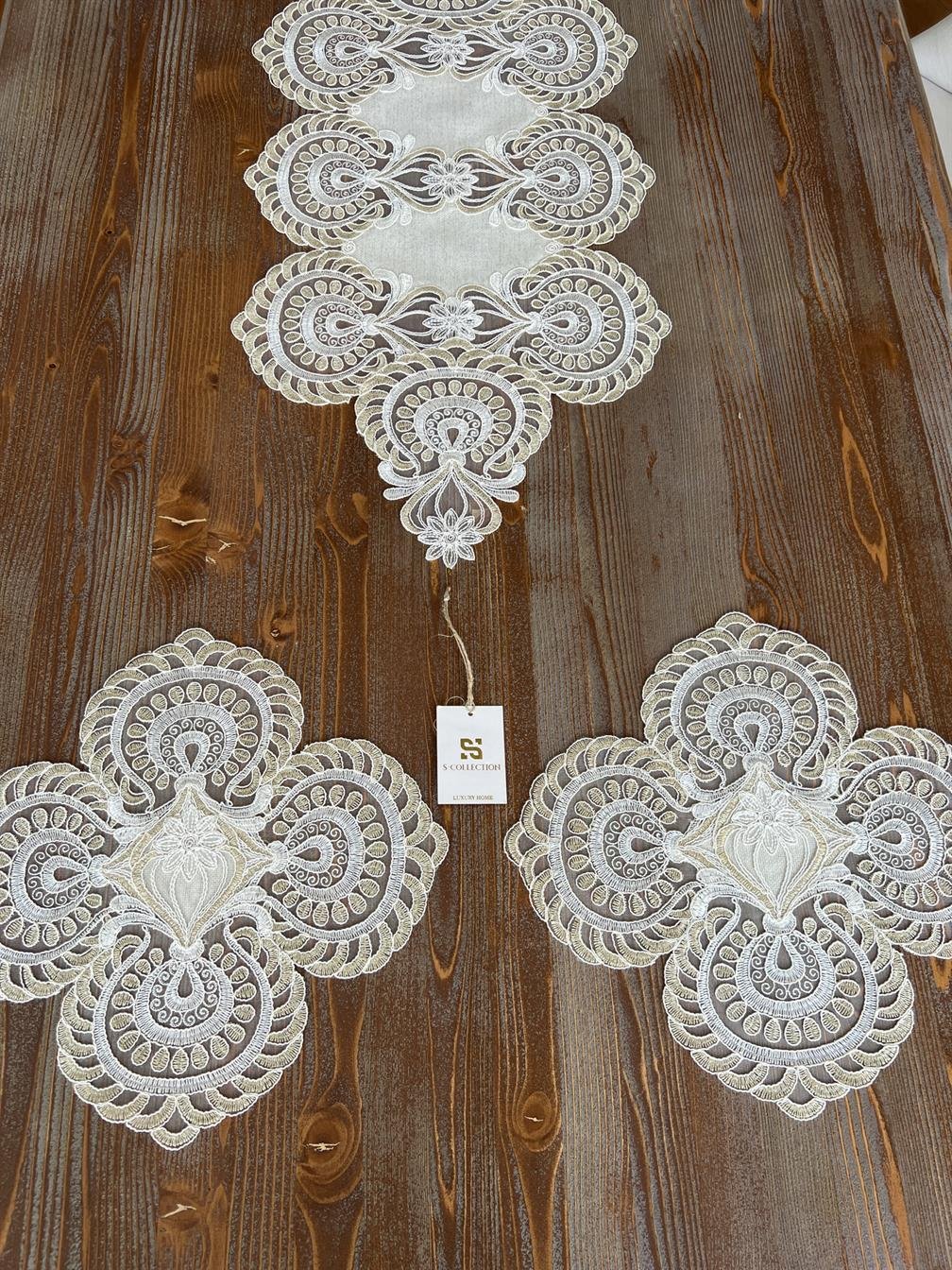 Alivya Model Yatak Odası Takımı Linen Kumaş Taş Rengi