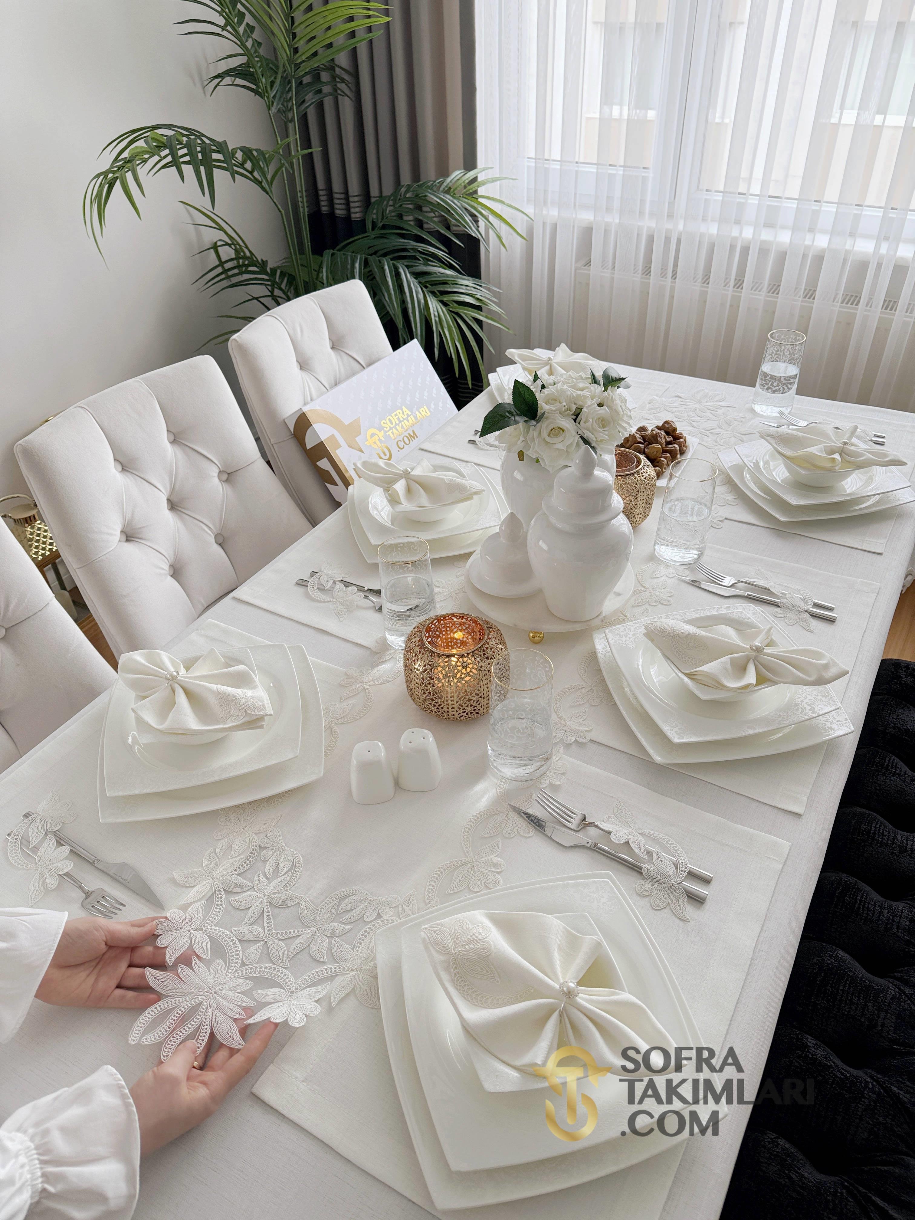 Dina Model Lüx Sofra Takımı 38 Parça Amerikan Servisli Set 
