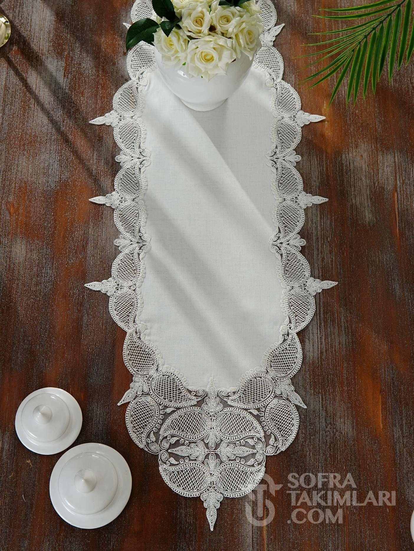 Ela Model 5 Parça Salon Örtü Takımı
