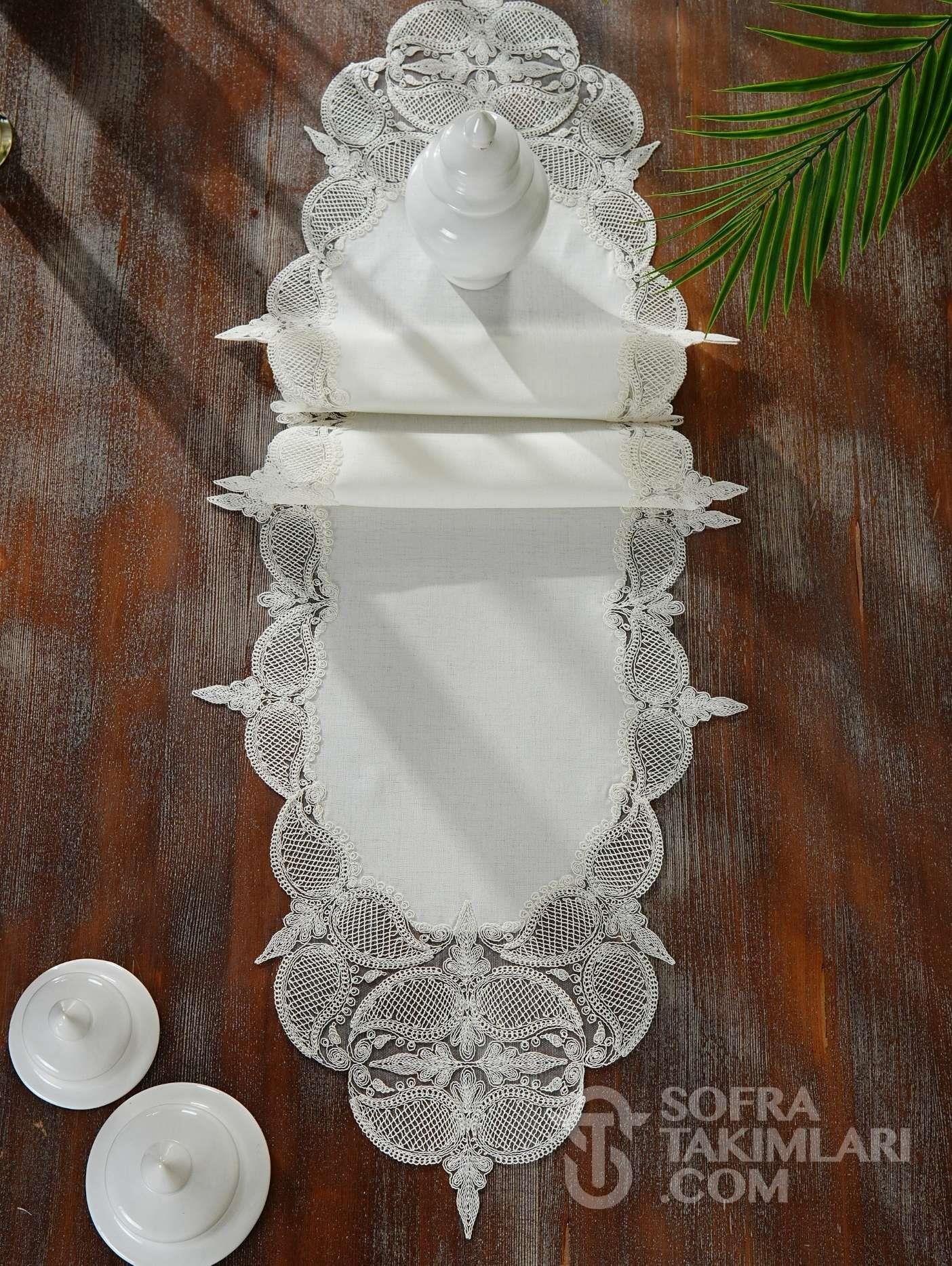 Ela Model 5 Parça Salon Örtü Takımı