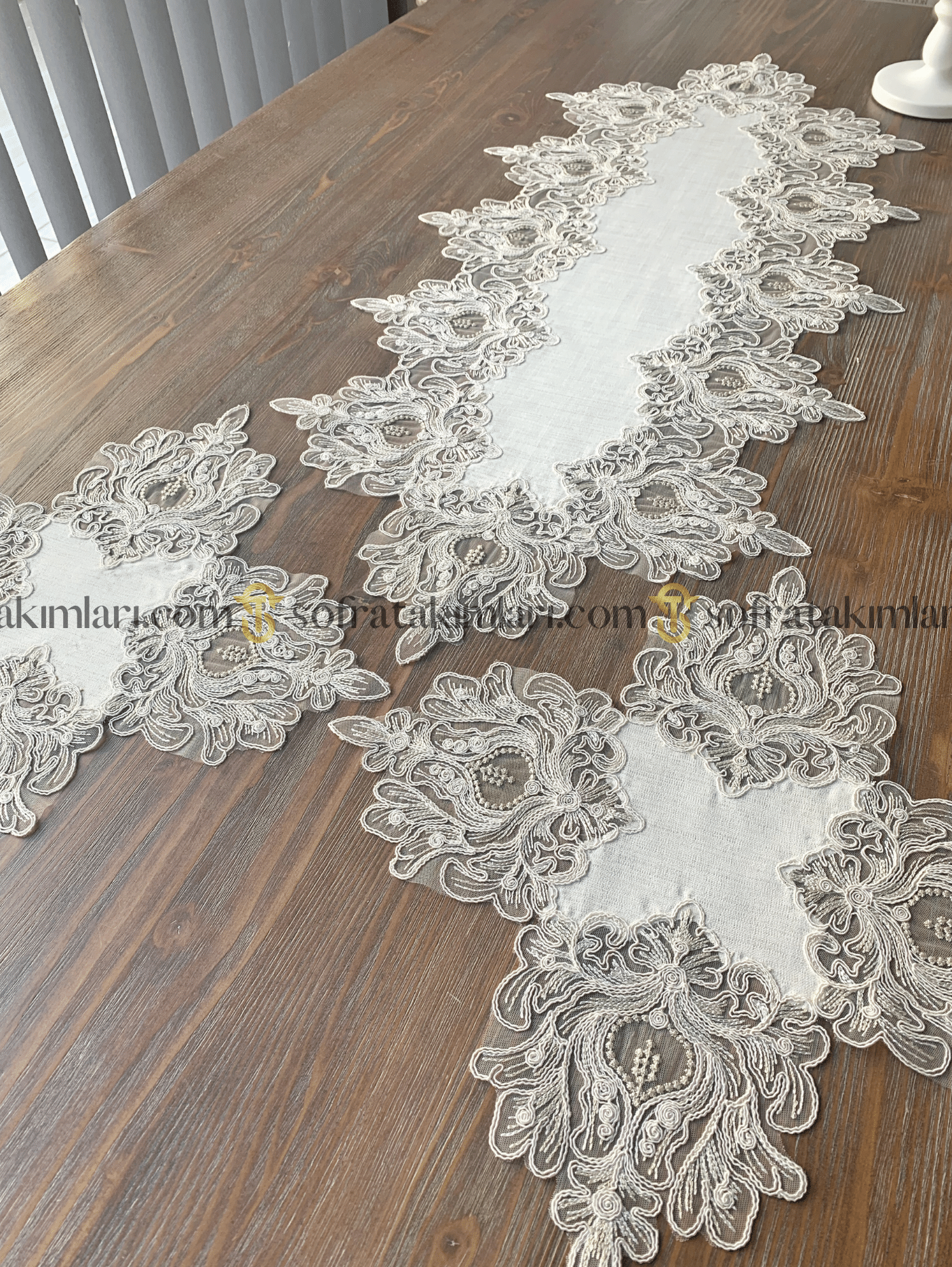 Elif Model 5 Parça Salon Örtü Takımı