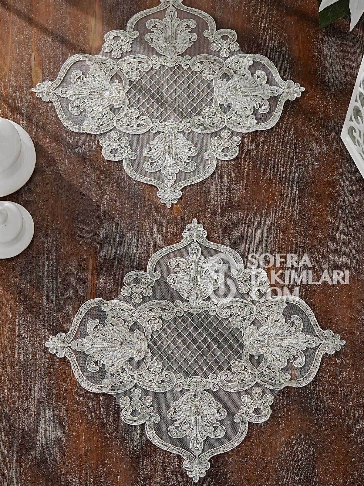 Garden Model Yatak Odası Takımı Gardenya Keten Kumaş Kırık Beyaz Rengi 