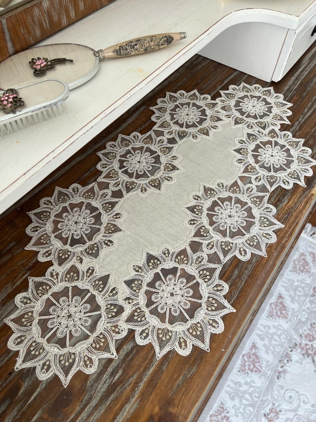 Güneş Model Yatak Odası Takımı Linen Kumaş Taş Renk