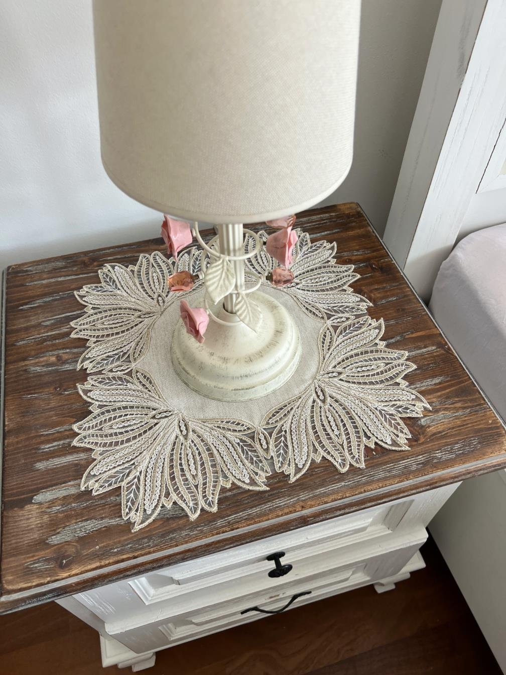 Kaktüs Model Yatak Odası Takımı Linen Kumaş Taş Renk