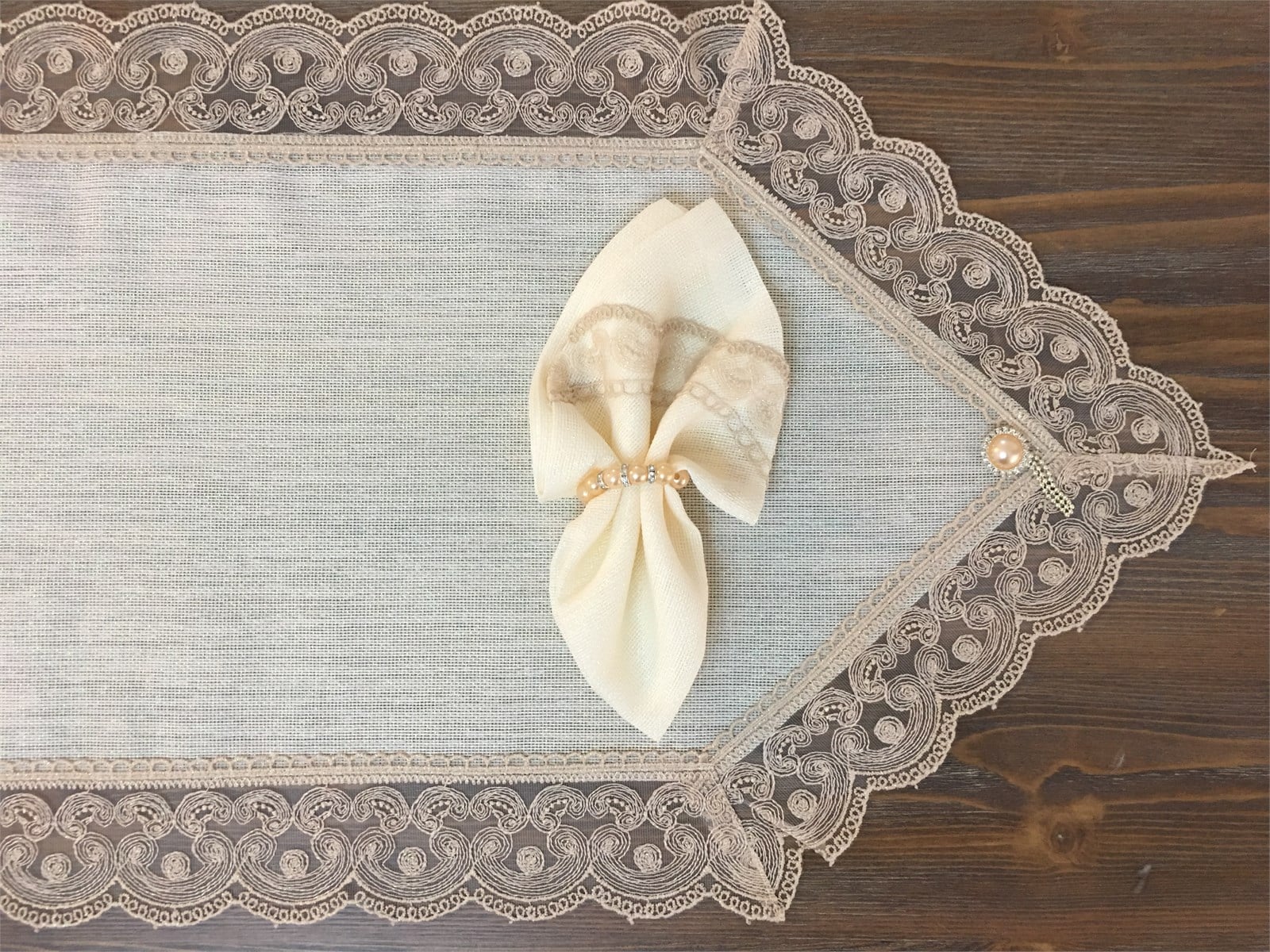 Masa Örtüsü Takımı Jute - Vizon