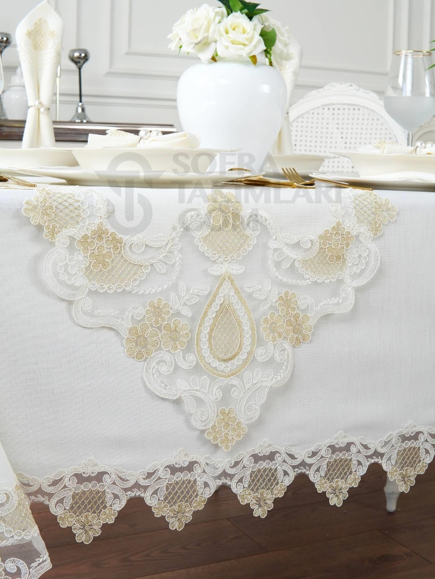 Safir Lüx Masa Örtüsü Takımı 26 Parça AG5