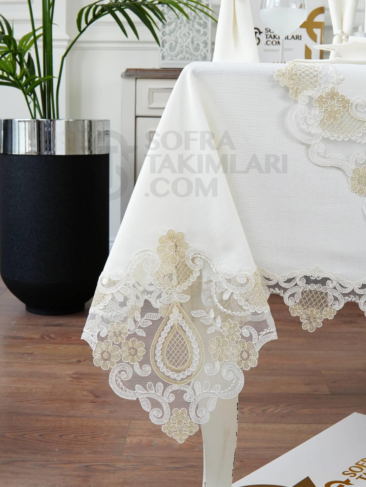 Safir Lüx Masa Örtüsü Takımı 26 Parça AG5