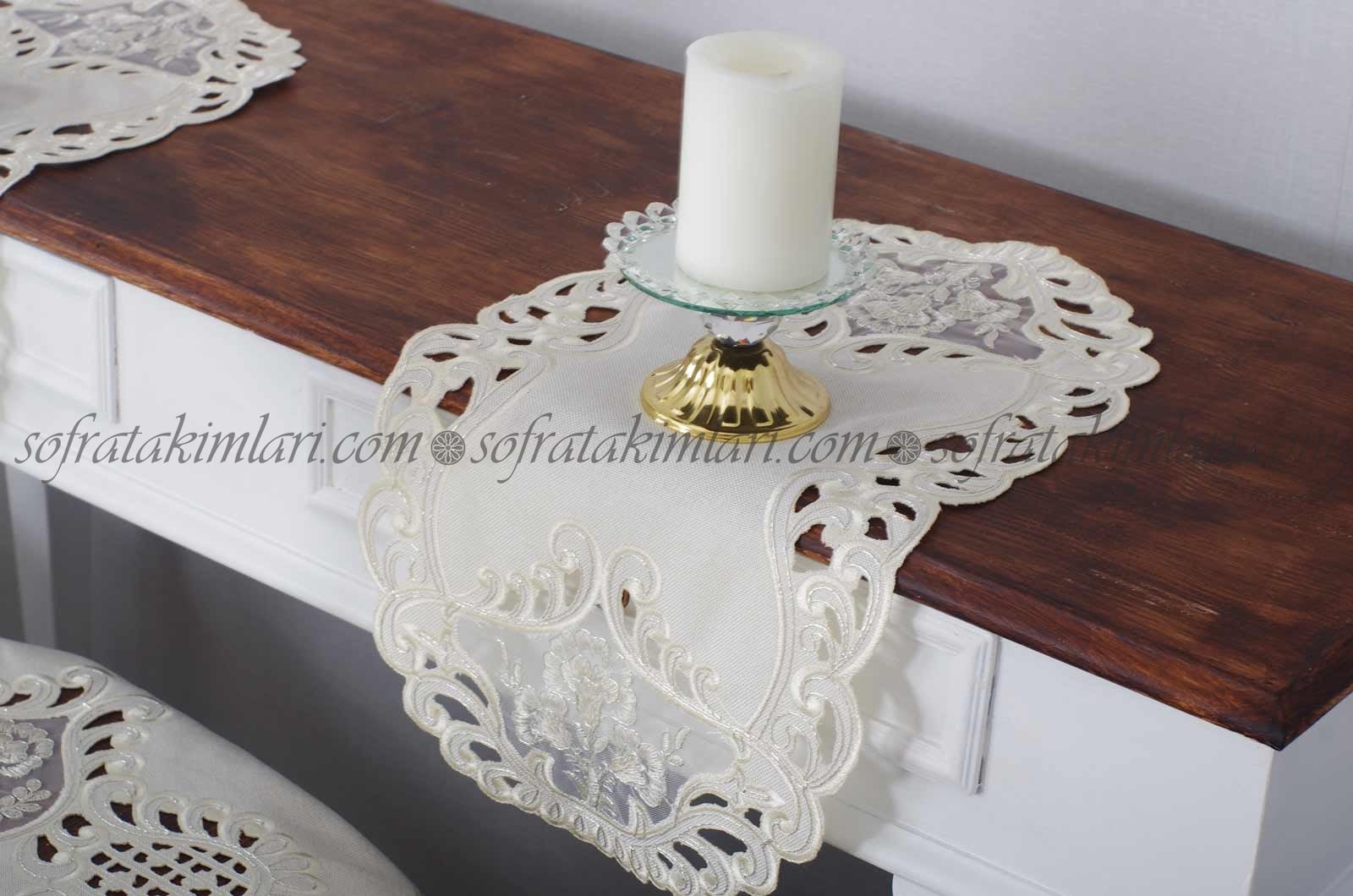 Salon Takımı 5 Parça - Keten Tel Kırma