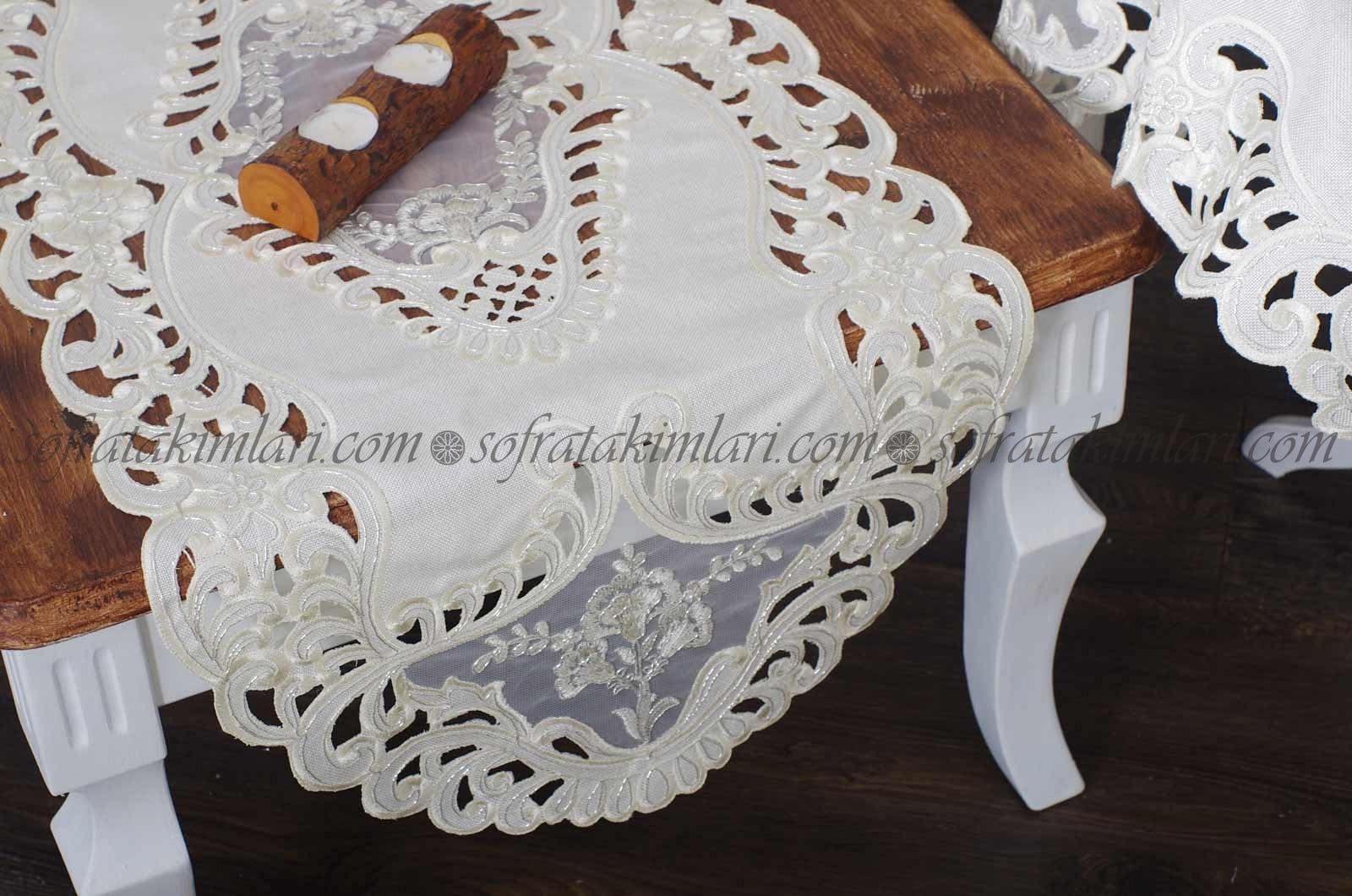 Salon Takımı 5 Parça - Keten Tel Kırma
