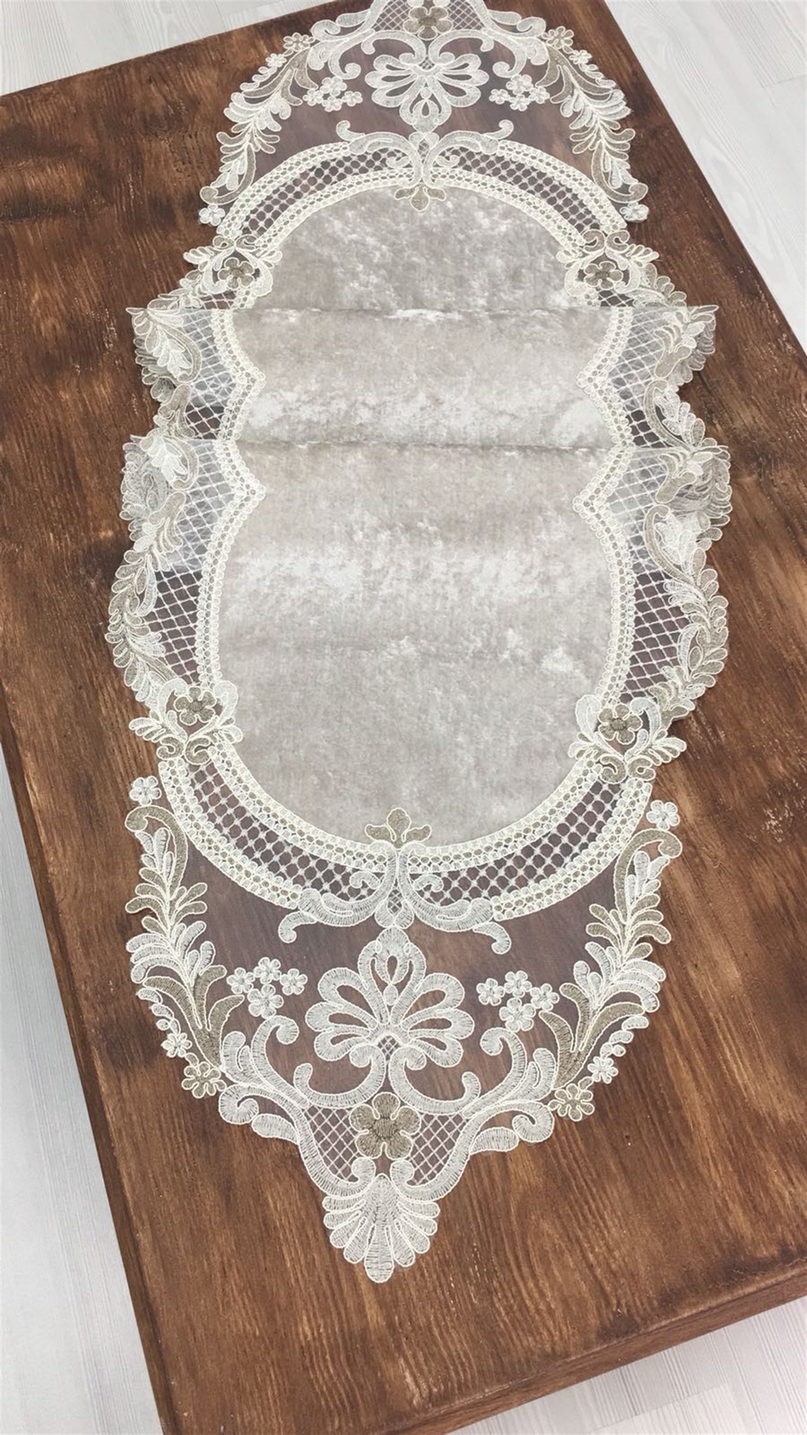 Salon Takımı Ay Model Kadife 5 Parça - Sütlü Kahve