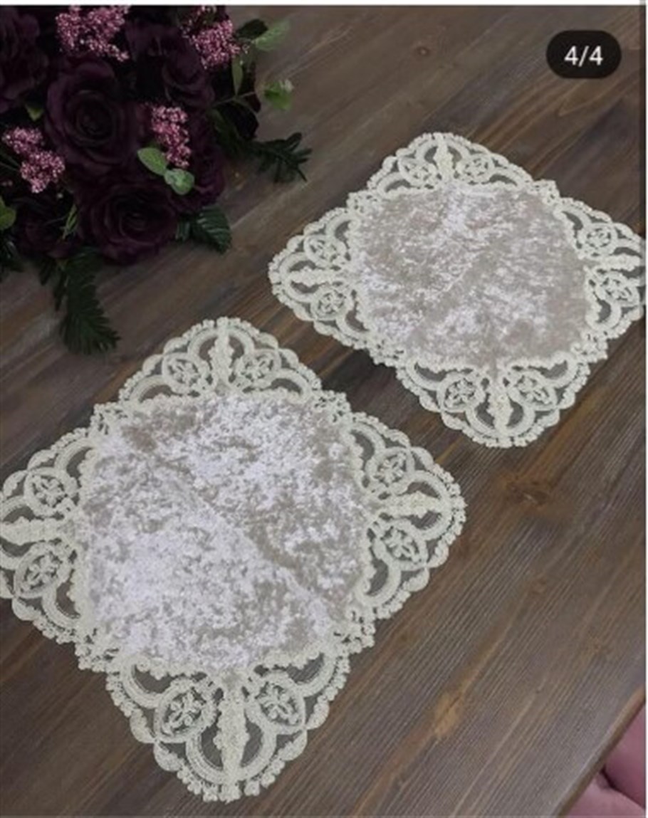 Salon Takımı Velvet Kadife 5 Parça - Cappucino