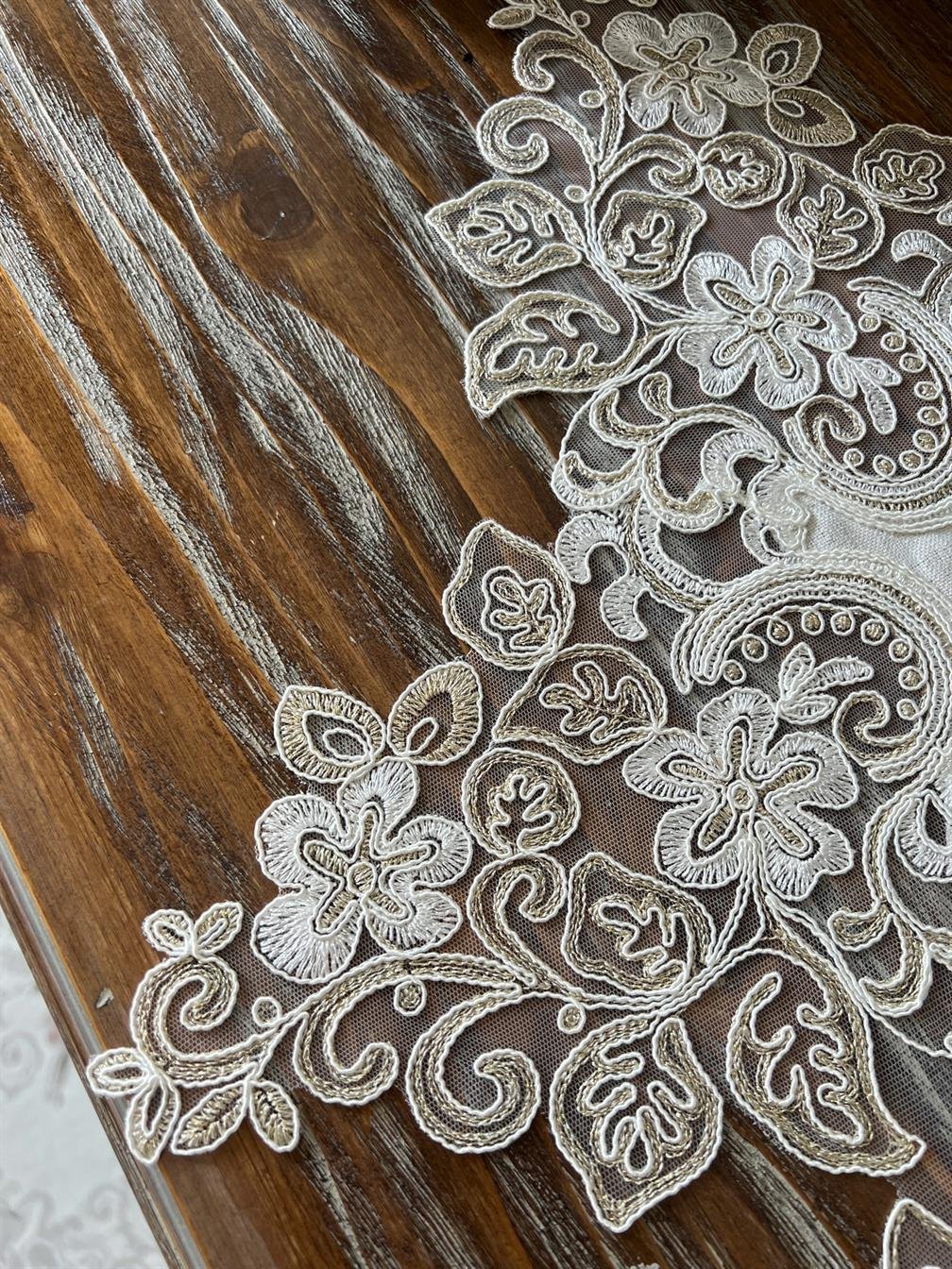 Sarmaşık Model Yatak Odası Takımı Gardenya Keten Kumaş Kırık Beyaz Rengi