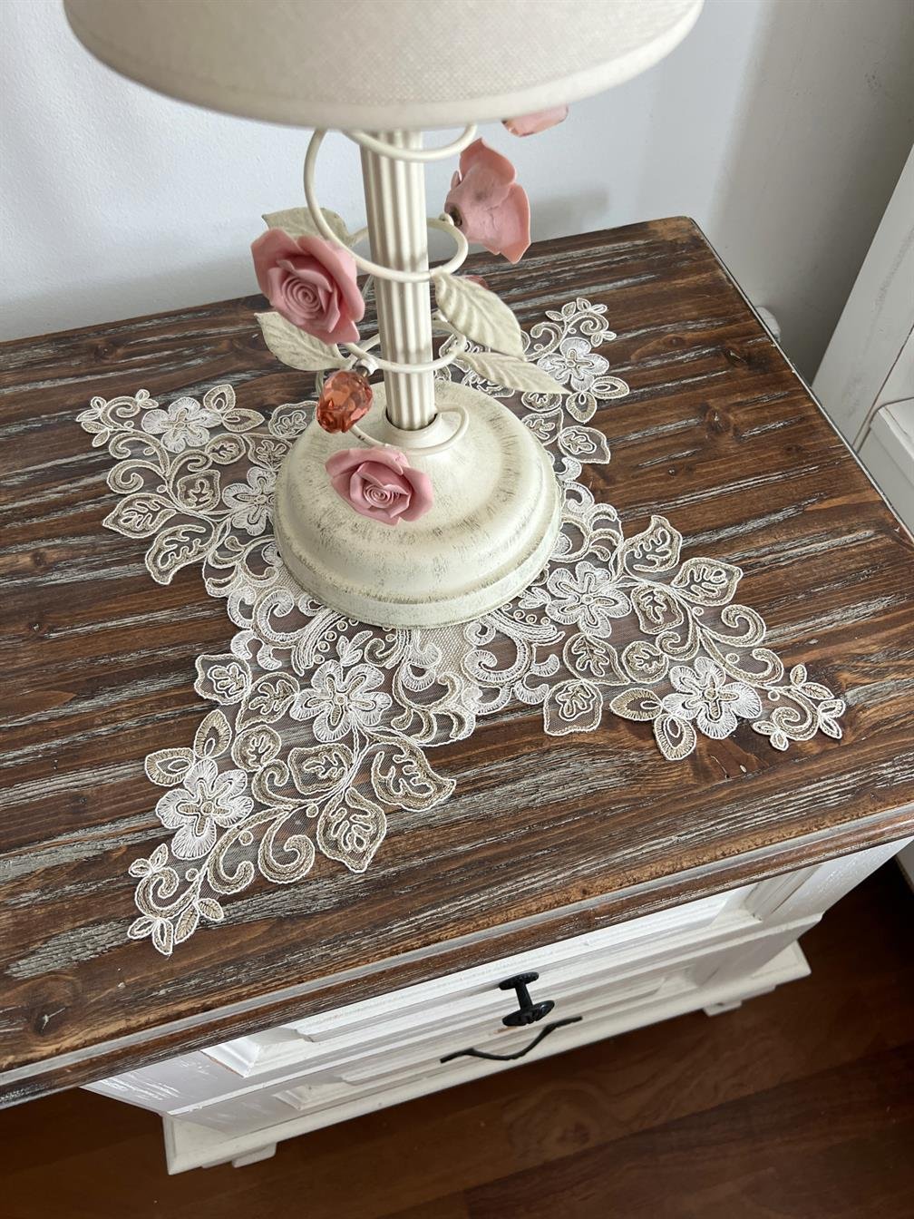 Sarmaşık Model Yatak Odası Takımı Linen Kumaş Taş Rengi
